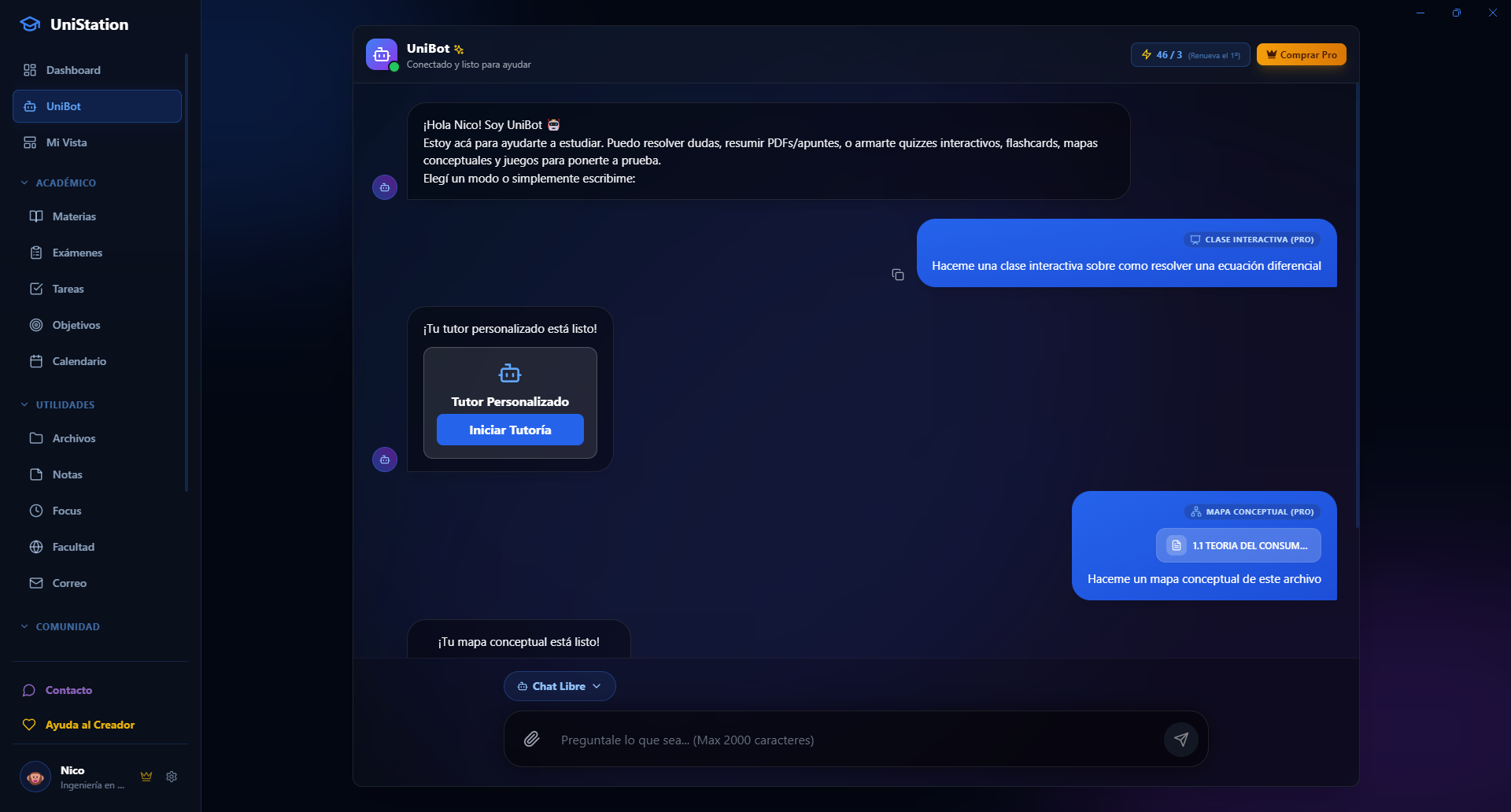 UniBot Asistencia